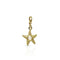Dominique Cohen solid 18k yellow gold starfish charm with white topaz, on hinged bail <span class='visuallyhidden'>Call or text 323-404-2959 if you need shopping assistance.</span>