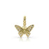 Dominique Cohen diamond-kissed butterfly charm enhancer, on hinged bail, in 18k yellow gold <span class='visuallyhidden'>Call or text 323-404-2959 if you need shopping assistance.</span>
