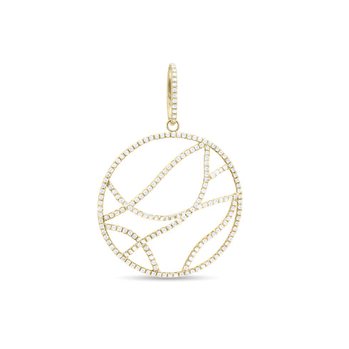 white diamond weave round deco pendant <span class='visuallyhidden'>Call, text 323-404-2959 for shopping help.</span>
