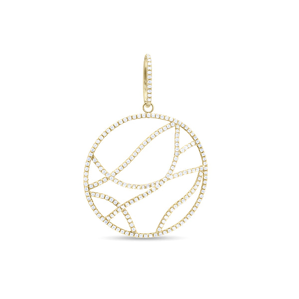 white diamond weave round deco pendant <span class='visuallyhidden'>Call, text 323-404-2959 for shopping help.</span>