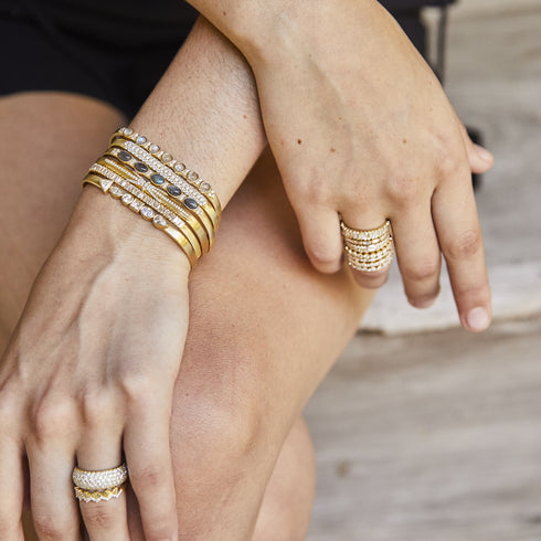 in labradorite, with friends<br>shop the look > de-lightful <span class='visuallyhidden'>Call or text 323-404-2959 if you need shopping assistance.</span>