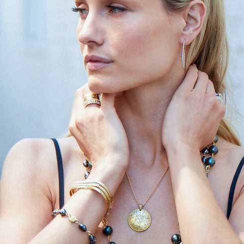 shop the look > sunburst and pearls <span class='visuallyhidden'>Text, phone 323-404-2959 for shopping assistance.</span>