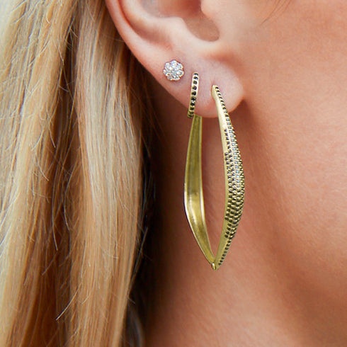 with hinged huggie hoop lil cuz <span class='visuallyhidden'>Call, text 323-404-2959 for shopping help.</span>