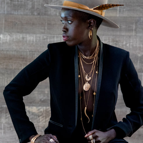 in rose gold (and available in yellow gold)<br>shop the look > aurora <span class='visuallyhidden'>Contact the Beverly Hills store at 323-404-2959 or through this website for shopping assistance.</span>