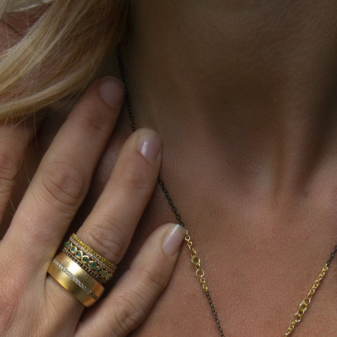 in yellow, white, and black diamonds<br>shop the look > honeybee <span class='visuallyhidden'>Call, text 323-404-2959 for shopping help.</span>