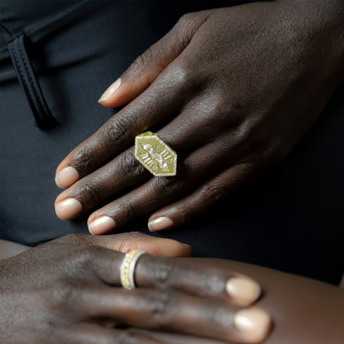 with our mixed fancy diamonds and white diamond pave band <span class='visuallyhidden'>Call or text 323-404-2959 if you need shopping assistance.</span>