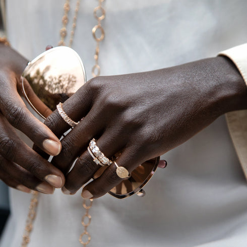 stack with our east-west ovals eternity ring for ultra pop:<br>shop the look > travel darlings <span class='visuallyhidden'>Call or text 323-404-2959 if you need shopping assistance.</span>