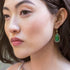 perfect for stacking —<br>say, with any of our gemstone slice earrings,<br>shown here in emerald with white diamonds <span class='visuallyhidden'>Call or text 323-404-2959 if you need shopping assistance.</span>
