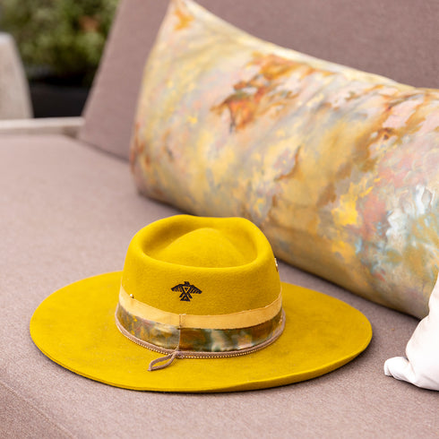 silk sisters as bolster pillow + on our San Luis Obispo hat <span class='visuallyhidden'>Call or text 323-404-2959 for shopping assistance.</span>