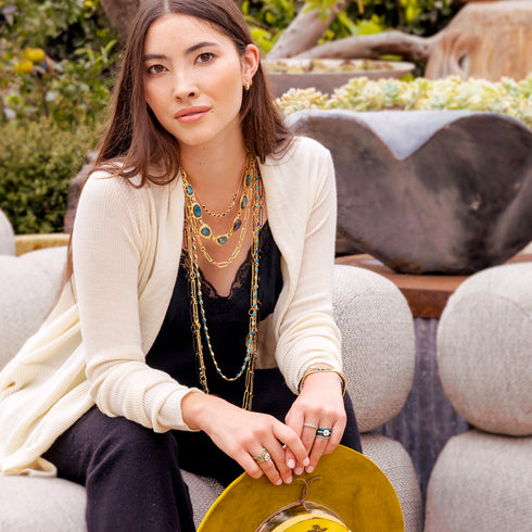 sexy noir, yellow gold sis (with solid yellow gold twin sis)<br>shop the look > sardinia <span class='visuallyhidden'>Call or text 323-404-2959 if you need shopping assistance.</span>