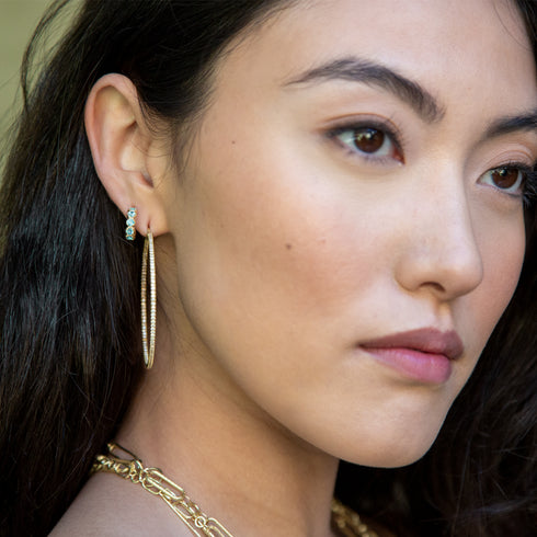 with our two-inch hoops in white diamonds,<br>and paperclip chains <span class='visuallyhidden'>Call or text 323-404-2959 if you need shopping assistance.</span>