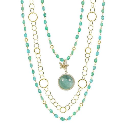 swap our blue topaz necklace for the apatite one,<br>our moonstone pendant for the aquamarine,<br>and voilà — another fresh, timeless look <span class='visuallyhidden'>Call, text 323-404-2959 for shopping help.</span>