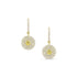 yellow diamond, white diamond<br>triple halo mosaic earring, head-on view <span class='visuallyhidden'>Call or text 323-404-2959 if you need shopping assistance.</span>