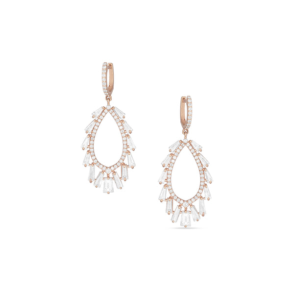 diamond feathers teardrop duster earring <span class='visuallyhidden'>Call, text 323-404-2959 for shopping help.</span>