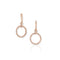 Dominique Cohen classic diamond halo drop earring, in white diamonds and 18k rose gold <span class='visuallyhidden'>Call, text 323-404-2959 for shopping help.</span>