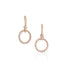Dominique Cohen classic diamond halo drop earring, in white diamonds and 18k rose gold <span class='visuallyhidden'>Call, text 323-404-2959 for shopping help.</span>