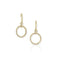 Dominique Cohen classic diamond halo drop earring, in white diamonds and 18k yellow gold <span class='visuallyhidden'>Call, text 323-404-2959 for shopping help.</span>