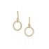 Dominique Cohen classic diamond halo drop earring, in white diamonds and 18k yellow gold <span class='visuallyhidden'>Call, text 323-404-2959 for shopping help.</span>