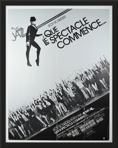 All That Jazz movie poster, French release,<br>restored, framed, under plexiglass <span class='visuallyhidden'>Call or text 323-404-2959 if you need shopping assistance.</span>