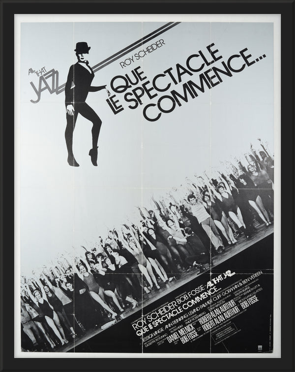 All That Jazz movie poster, French release,<br>restored, framed, under plexiglass <span class='visuallyhidden'>Call or text 323-404-2959 if you need shopping assistance.</span>