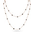 mixed shape bezels black diamond station necklace<br>in 18K rose gold with delicate retro chain <span class='visuallyhidden'>Text, call 323-404-2959 for shopping help.</span>