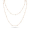 Dominique Cohen mixed shape bezels diamond station necklace in 18K rose gold, 42 inch length<span class='visuallyhidden'>; shop help at 760-978-9297.</span>