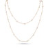 Dominique Cohen mixed shape bezels diamond station necklace in 18K rose gold, 42 inch length<span class='visuallyhidden'>; shop help at 760-978-9297.</span>