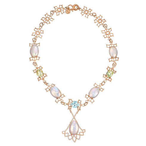 pearls, beryl, and diamonds bespoke choker <span class='visuallyhidden'>Call, text 323-404-2959 for shopping help.</span>