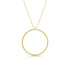 Dominique Cohen large diamond halo open circle pendant necklace, in yellow diamonds and 18k yellow gold <span class='visuallyhidden'>Call, text 323-404-2959 for shopping help.</span>