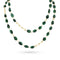 faceted emerald ovals and delicate links long necklace, in yellow gold <span class='visuallyhidden'>Call, text 323-404-2959 for shopping help.</span>