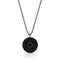 Chic 18k black gold diamond 4-halo round pendant necklace<br>on an adjustable length 18k black gold delicate beaded chain <span class='visuallyhidden'>Text, phone 323-404-2959 for shopping assistance.</span>