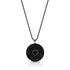 Chic 18k black gold diamond 4-halo round pendant necklace<br>on an adjustable length 18k black gold delicate beaded chain <span class='visuallyhidden'>Text, phone 323-404-2959 for shopping assistance.</span>
