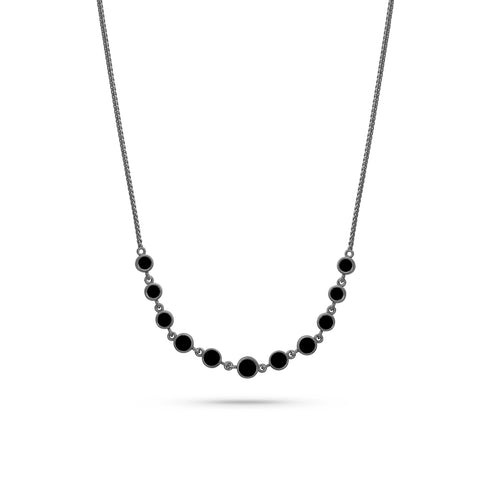 Dominique Cohen diamond bezel bar layering choker, 16 inch, in black diamonds and 18k black gold <span class='visuallyhidden'>Call, text 323-404-2959 for shopping help.</span>