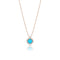 sparkle diamond pendant necklace in Sleeping Beauty turquoise and rose gold <span class='visuallyhidden'>Call, text 323-404-2959 for shopping help.</span>