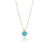 sparkle diamond pendant necklace in Sleeping Beauty turquoise and rose gold <span class='visuallyhidden'>Call, text 323-404-2959 for shopping help.</span>