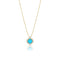 turquoise and white diamond sparkle pendant necklace, in yellow gold <span class='visuallyhidden'>Call, text 323-404-2959 for shopping help.</span>