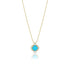 turquoise and white diamond sparkle pendant necklace, in yellow gold <span class='visuallyhidden'>Call, text 323-404-2959 for shopping help.</span>