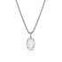 diamond oval pendant necklace with diamond halo, in black gold <span class='visuallyhidden'>Call, text 323-404-2959 for shopping help.</span>