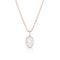 diamond oval pendant necklace with diamond halo, in rose gold <span class='visuallyhidden'>Call, text 323-404-2959 for shopping help.</span>