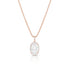 diamond oval pendant necklace with diamond halo, in rose gold <span class='visuallyhidden'>Call, text 323-404-2959 for shopping help.</span>