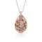 limited edition white diamond and black diamond teardrop shield pendant necklace, in rose gold <span class='visuallyhidden'>Call, text 323-404-2959 for shopping help.</span>