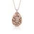 limited edition white diamond and black diamond teardrop shield pendant necklace, in rose gold <span class='visuallyhidden'>Call, text 323-404-2959 for shopping help.</span>