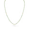 Dominique Cohen 2mm gemstone beads delicate chain necklace, in emeralds and 18k yellow gold <span class='visuallyhidden'>Call, text 323-404-2959 for shopping help.</span>