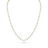 Dominique Cohen 2mm gemstone beads delicate chain necklace, in emeralds and 18k yellow gold <span class='visuallyhidden'>Call, text 323-404-2959 for shopping help.</span>