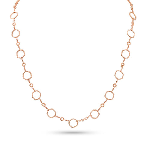 Dominique Cohen classic hex links chain, in 18k rose gold <span class='visuallyhidden'>Call, text 323-404-2959 for shopping help.</span>