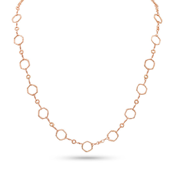 Dominique Cohen classic hex links chain, in 18k rose gold <span class='visuallyhidden'>Call, text 323-404-2959 for shopping help.</span>