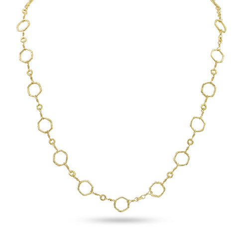 Dominique Cohen classic hex links chain, in 18k yellow gold <span class='visuallyhidden'>Call, text 323-404-2959 for shopping help.</span>