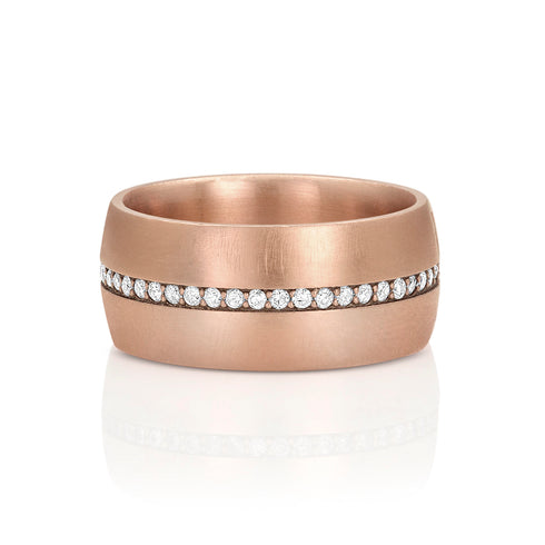 diamond eternity cross cigar band ring, from behind <span class='visuallyhidden'>Call, text 323-404-2959 for shopping help.</span>