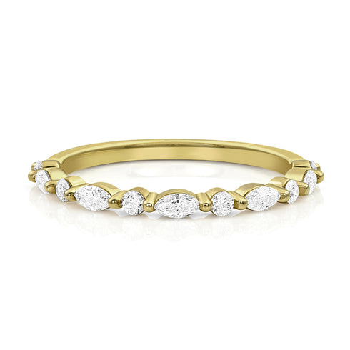 diamond marquise and diamond beads east-west orientation ring in yellow gold <span class='visuallyhidden'>Call, text 323-404-2959 for shopping help.</span>