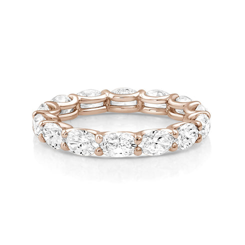 white AG diamonds in rose gold;<br>also comes in mined diamonds <span class='visuallyhidden'>Contact the Beverly Hills store at 323-404-2959 or through this website for shopping assistance.</span>
